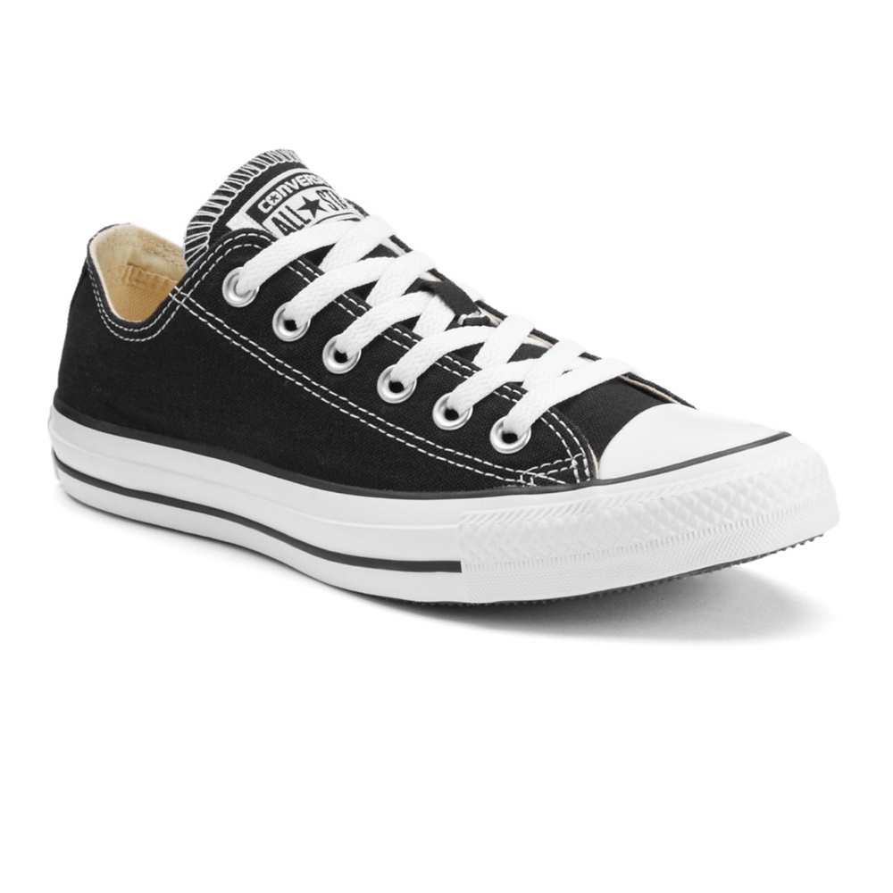 {Converse} All Star Casual Lace Up Low Ox Sneakers Black Women’s 8 Men’s 6